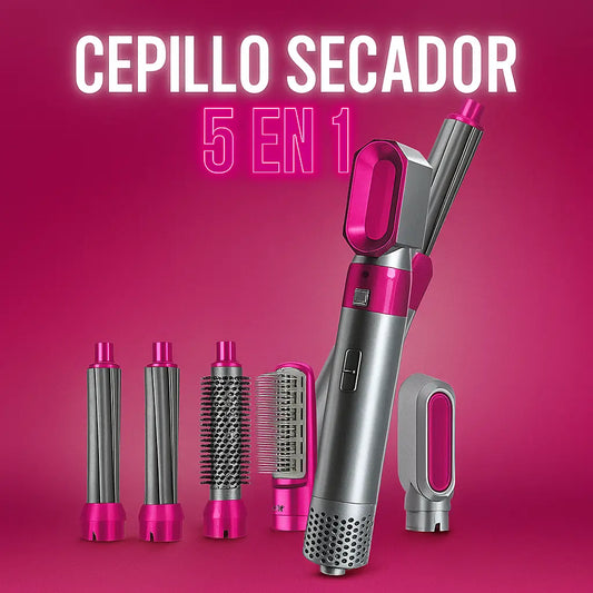 Cepillo Secador para Cabello Multifuncional 5 en 1